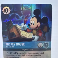 Disney Lorcana Winterspell - Mickey Mouse Bob Cratchit Epic Foil #219/204 - Image 3