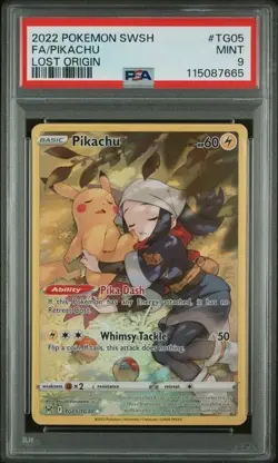 Pokemon Pikachu TG05/TG30 Lost Origin Holo Rare PSA 9 - Image 1