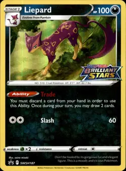 Liepard SWSH187 Holo - Pokemon SWSH: Sword & Shield Promo Cards - LP - Image 1