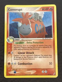 Camerupt 3/100 Crystal Guardians Holo Rare Pokemon Card MP/HP Mod - Heavy Play - Image 1