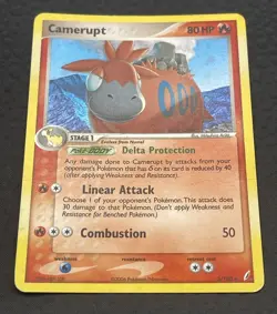 Camerupt 3/100 Crystal Guardians Holo Rare Pokemon Card MP/HP Mod - Heavy Play - Image 2