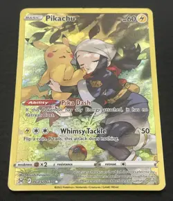 Pikachu TG05/TG30 Lost Origin Trainer Gallery Pokemon Card MP Moderate Play - Image 2