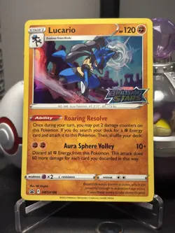 Pokemon Card - Lucario Brilliant Stars Promo SWSH186 Holo Stamped - Image 1