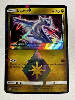 Latios 108/168 Prism Star Rare Sun & Moon Celestial Storm Pokemon TCG - Image 1