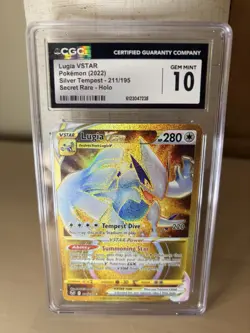 Lugia V Star 211/195 Pokemon Card CGC 10 Gold Graded Silver Tempest - Image 1