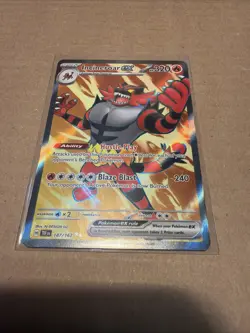 Incineroar ex 187/162 Temporal Forces Full Art Ultra Rare Holo Pokemon Card NM/M - Image 1
