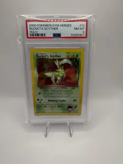 Pokemon Rockets Scyther Holo 13/132 Gym Heroes PSA 8 - Image 1