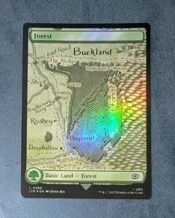 MTG *FOIL FULL ART * Lord Of The Rings FOREST #280 NM - Image 1
