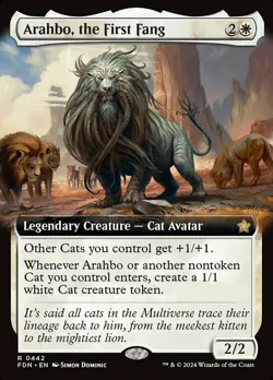 MTG Arahbo, the First Fang - Foil - Extended Art, Foundations, Lightly Played, E - Image 1
