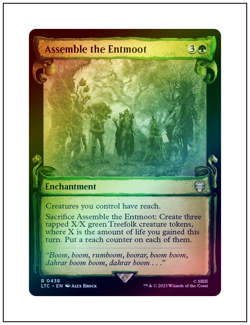 1x Assemble the Entmoot, Showcase Scroll Foil, LOTR, Magic MTG NM - Image 1