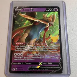 #016/025 Zacian V Holo Rare - Pokemon TCG Celebrations 25th Anniversary 2021 NM - Image 1