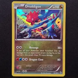Druddigon 70/106 Holo Rare Flashfire Pokemon Moderately Played - Image 1