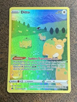 Ditto GG22/GG70 Crown Zenith Galarian Gallery Ultra Rare Holo Pokemon Card - Image 1