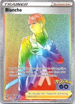 Blanche 082/078 Rainbow Rare Pokemon GO Pokemon Near Mint - Image 1