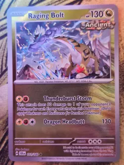 Raging Bolt 111/142 Rare Stellar Crown Pokemon Reverse Holo Near Mint - Image 1