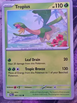 Tropius 007/193 Common Paldea Evolved Pokemon Near Mint - Image 1