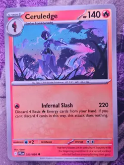 Ceruledge 020/094 Uncommon Phantasmal Flames Pokemon Near Mint - Image 1