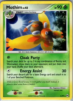 Mothim 6/99 Holo Arceus - Pokemon Card - NM - Image 1