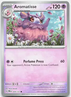 AROMATISSE (MASTER BALL PATTERN) 039/131 C PRISMATIC EVOLUTIONS POKEMON NM/M - Image 1
