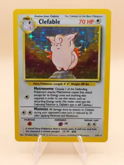 Clefable (No Symbol) Holo Rare Jungle 1/64 Pokemon Card - WOTC 1999 - Image 1