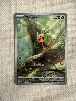 Chespin 87/86 Illustration Rare Pokemon Chaos Rising ME04 NM - Image 1