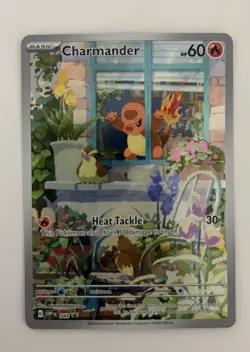 Charmander 044 Full Art Holo Scarlet & Violet Black Star Promo NM - Image 1