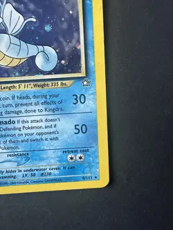 Pokemon TCG Kingdra 8/111 Neo Genesis Holo Rare Unlimited EN 2000 90HP - Image 3