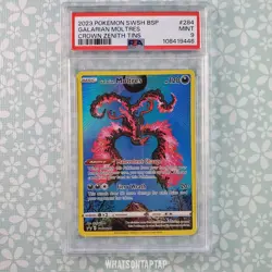 Pokemon Card Galarian Moltres SWSH284 Black Star Promo Sword Shield Crown Zenith - Image 1