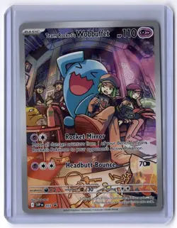 Team Rocket's Wobbuffet 203 Promo Holo NM Pokemon SV: Scarlet & Violet Promo Car - Image 1
