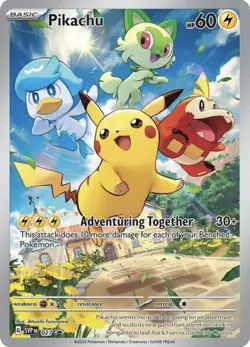 Pikachu 027 SV Scarlet & Violet Promo Holo English 60 HP Adventuring Together - Image 1