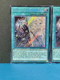 3x The Fallen & The Virtuous | CH01-EN019 | Secret Rare | HOLO BLEED! | YuGiOh! - Image 2