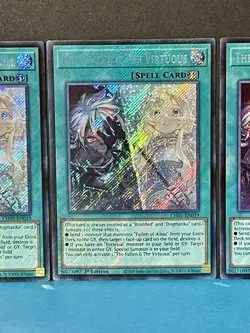 3x The Fallen & The Virtuous | CH01-EN019 | Secret Rare | HOLO BLEED! | YuGiOh! - Image 3