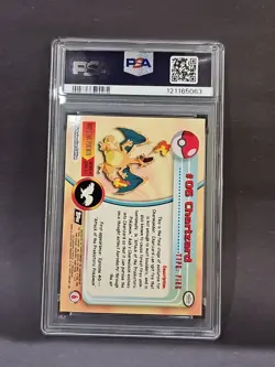 1999 Topps Pokemon TCG Charizard #06 Foil PSA 9 - Image 2