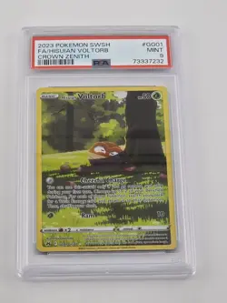 2023 POKEMON SWORD & SHIELD CROWN ZENITH #GG01 FULL ART/HISUIAN VOLTORB PSA 9 - Image 1