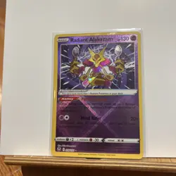 Pokemon TCG Radiant Alakazam Sword & Shield - Silver Tempest 059/195 Holo... - Image 2