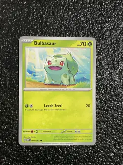 Pokemon TCG Scarlet & Violet 151 Bulbasaur #1/165 Regular Common 2023 - Image 1