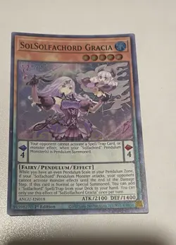Yu-Gi-Oh! SolSolfachord Gracia - ANGU-EN018 - 1st Ed Collector's Rare NM/Mint - Image 1