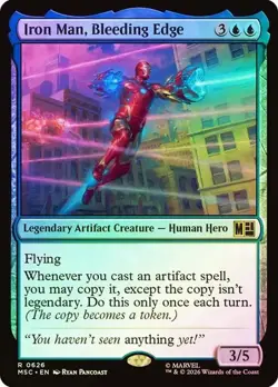 MTG Marvel Super Heroes Commander MSC Iron Man, Bleeding Edge 0626 FOIL - Image 1