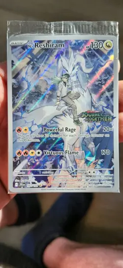 Pokemon Card Journey Together Promo - 167/159 N'S RESHIRAM (stamped holo) SEALED - Image 1