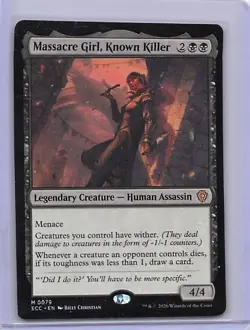 Commander: Lorwyn Eclipsed #79 Massacre Girl, Known Killer - Image 1