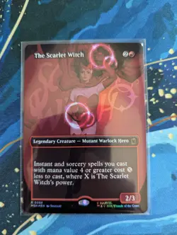 MTG The Scarlet Witch BORDERLESS FOIL - NM - Marvel Super Heroes - Image 1
