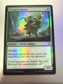 Avenging Hunter Commander Legends: Battle for Baldur's Gate Foil Unplayed MTG - Image 1