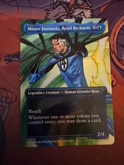 Mister Fantastic, Reed Richards (Borderless) 320 Marvel Super Heroes Magic FOIL - Image 1