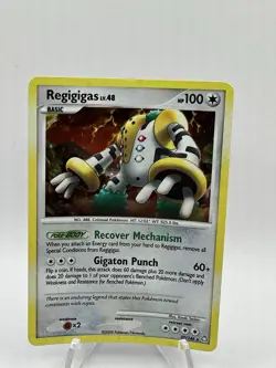 2008 POKEMON DIAMOND & PEARL LEGENDS AWAKENED REGIGIGAS HOLO CARD, 37/146 NM - Image 1