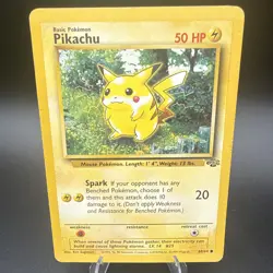 Pikachu 60/64 Common Jungle Pokemon Unlimited Lightly Played WOTC 1999 Vintage - Image 1