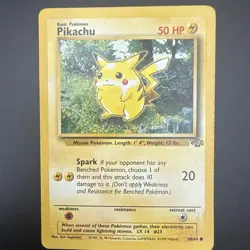 Pikachu 60/64 Common Jungle Pokemon Unlimited Lightly Played WOTC 1999 Vintage - Image 3