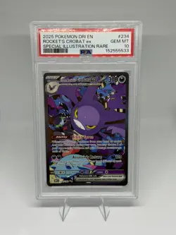 2025 Pokemon Destined Rivals Team Rocket's Crobat ex #234/182 PSA 10 GEM MINT - Image 1