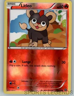 2016 pokemon Steam Siege reverse holo Litleo 22/114 - Image 1