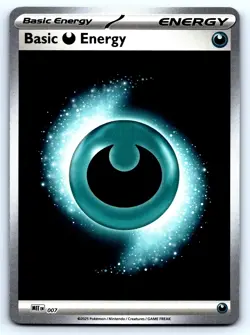 Basic Darkness Energy Mega Evolution Energies #007 Reverse Holo NM Pokemon Card - Image 1