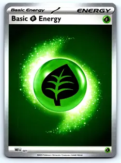 Basic Grass Energy Mega Evolution Energies #001 Reverse Holo NM Pokemon Card - Image 1